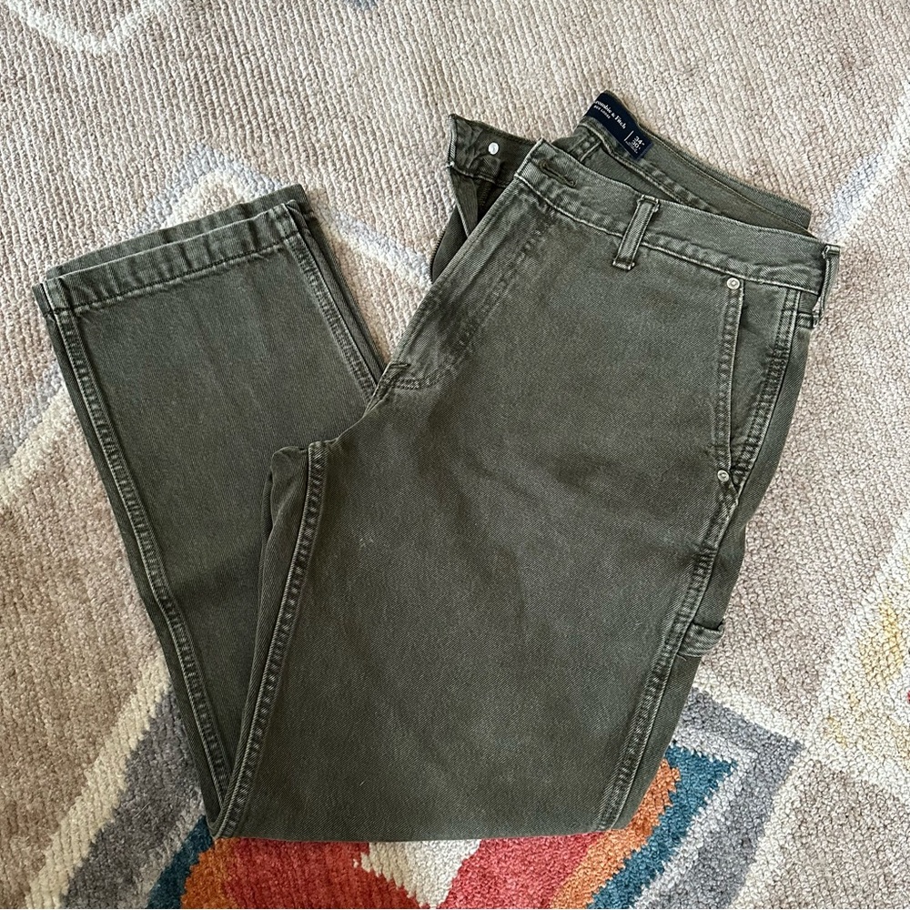 Olive Green A&F Carpenter Jeans